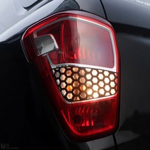 [mansubmall] 렉스턴스포츠칸 리어램프 라이트 기스커버 벌집 타공필름 데칼 튜닝 랩핑 시트지 악세사리 용품, 차량한대분(렉스턴 스포츠 칸)