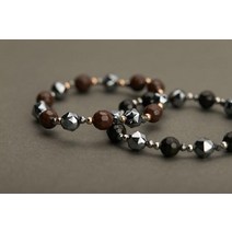 커플 희토류 팔찌 여자 희토류 건강 팔찌 남자, Whiteㅡ남성용