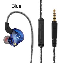 유선전화 X2/X6 범용 3.5mm 유선 게이밍 헤드셋 하이파이 이어폰 인이어 베이스 헤드폰 소음 감소 휴대폰용 스포츠 이어폰, [02] X2 Blue