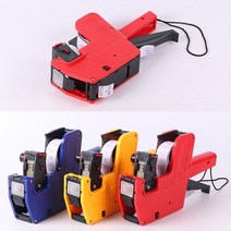 가격텍 붙이는기계 표시기 8열라벨기 스티커 핸드 롤택기, 라벨지 10개