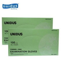 UNIDUS 파우더 프리 라텍스 장갑 실험 연구 병원 진료 의료 간호용 Unidus powder free Examination gloves, Medium