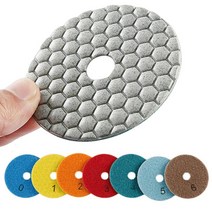 자동차 차량용 폴리싱 폴리셔 전동 드릴 광택기 패드 세트 유막 제거 7 개 80mm 건식 연마 3 인치 다이아몬드 대리석 바닥 화강암 콘크리트 연마기 단계 버핑, [05] 4, [01] 3 인치, [01] 7 개