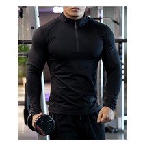 가을 보디빌딩 남자 트레이닝 티셔츠 긴팔 가을 기모 루즈핏 조깅-68142