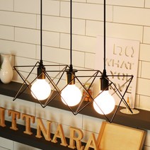 [빛나라닷컴] 체코 펜던트 3등 LED 식탁등 (블랙), 블랙 + PAR30 LED 확산형15W (전구색) 포함