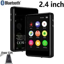 mp3 플레이어 2022 ㅡㅔ3 원래 금속 블루투스 5.0 터치 스크린 2.4 인치 책, 2.4인치 블랙, 16 기가 바이트