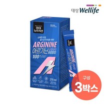 대상웰라이프 마이뉴트리션 아르기닌 6000 액상스틱 18ml x 15포 x 3박스, 1세트