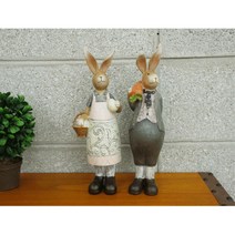 식당 가든 인테리어장식소품 토끼커플 책상 사무실 개업선물 빈공간 데코 선반 모형