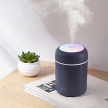 PETITBATH 무지개 미니 가습기 차량용 저소음 USB가습기 무드등 차량용 탁상용 가습기, 그레이