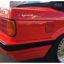 그리븐 빈티지 손글씨 데칼 스티커 10403 올드카 리스토어, 65cm, 레드, 1개