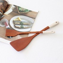 [천삼백케이] [카모메키친] 투톤 옻칠 키친툴 6type-사선뒤집개&다용도스푼