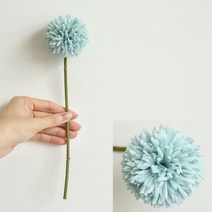29cm 실크 민들레 인공 꽃 꽃다발 국화 공 홈 웨딩 장식 파티 테이블 화환 DIY, blue