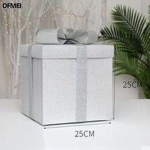 크리스마스 장식품 선물세트 선물상자 크리스마스 트리 장식 쇼핑몰 쇼윈도 진미 장식 소품, 25Cm 실버