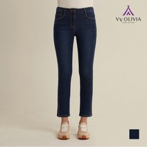 올리비아로렌 아울렛 이월 봄 밑단 트임 일자 데님 VVCMPXS2271