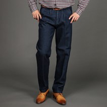 중년남성 겨울기모 스판 밑위긴 캐쥬얼 청바지