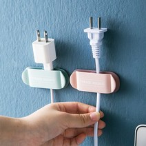 플러그 후크 홀더 와이어 클램프 케이블 관리 정리, 핑크