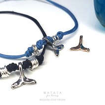 비즈공예 팔찌 목걸이 만들기 고래꼬리 팬던트 참(3colors), 1.실버