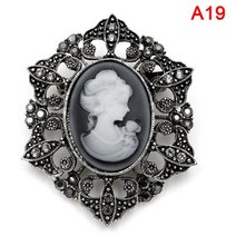 주얼리 크리스털 라인스톤 여성용 빈티지 카메오 빅토리아 스타일 웨딩 파티 펜던트 브로치 핀 13 가지 신제품