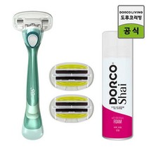 도루코 샤이 크리미 여성면도기 세트 (면도기+면도날 2입+쉐이빙폼)/제모, 크리미 여성면도기세트[면도기+면도날2입+쉐이빙