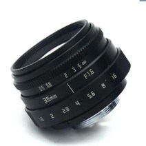 구강 카메라 Foleto-Fujian 35mm F1.6 CCTV 렌즈 + 어댑터 링 C 마운트 캐논 EOS M 니콘 j1 nex 마이크로, 02 silver_01 Fuji