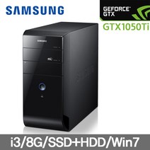 삼성전자 배그게이밍PC DB400T3A 4세대i3 GTX1050Ti SSD+HDD, 삼성전자 DB400T3A, i3-4130 8G SSD128+500G GTX1050ti Win7
