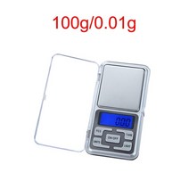 주방용 계량저울 500g 0.01g LCD 디스플레이 다기능 디지털 식품 요리저울, 100g-0.01g