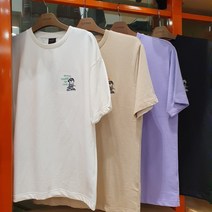 리트머스 여름 공용@머쓱이 스몰 아트웍 세미 오버핏 반팔 크루넥 M429