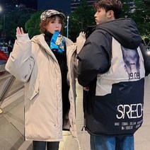 가바바 남여공용 겨울 숏패딩 화려하게 입을 수 있는 힙합 스타일 빵빵한 후드 데일리 패딩점퍼 G40612
