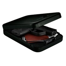 비밀 번호 금고 휴대용 자동차 안전 상자 총 금고 귀중품 돈 보석 저장 상자 보안 STRONGBOX 1MM 냉간 압연 강판, Black
