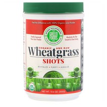 Green Foods Wheatgrass Shots 밀싹 파우더 300g, 1개