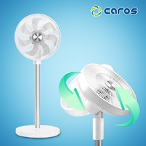 캐로스 3D입체회전 서큘레이터형 가정용 저소음 선풍기 스탠드 사무실 무소음 BLDC 가성비, CAF-C12BLDC