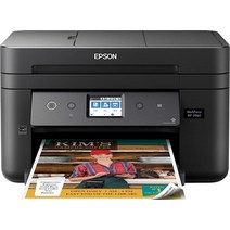 Epson Workforce WF-2860 올인원 컬러 잉크젯 프린터 블랙 - 인쇄 스캔 복사 팩스 무선 이더넷 NFC 자동 양면 보더리스 14ppm 4800 x 1200dpi 3