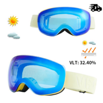 벡터 키즈 스키 고글 더블 레이어 UV400, 기본, 육군 녹색