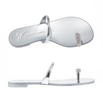 쥬세페자노티 I700000 073 크리스탈 링 스트랩 플랫 샌들 슬리퍼