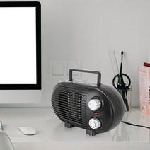 산소를 태우지 않는 공기순환방식 팬히터 전기온풍기 800W, 블랙