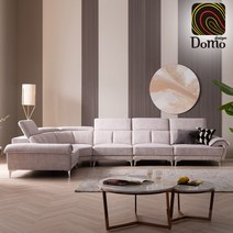 [도모디자인] 돌체비타 8인 풀코너 모듈형 조야 기능성 패브릭 소파, 라이트그레이