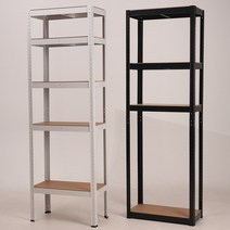 조립식선반 철제 앵글 베란다 창고 정리 선반 5단 600 x 300 x 1800, 1개, 화이트