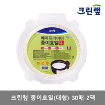 크린랲 에어프라이어 종이호일 대형 24cm*2.7(H)cm 크린랩, 2팩
