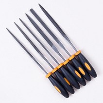 조줄세트 6pcs 100mm 4인치 야스리 야슬이 반원줄 원형 쇠줄 니들파일 사각 줄칼 평줄