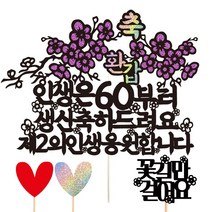비비드레인 케이크토퍼, 24-인생은(환갑)+픽3개