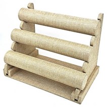 바미샵 3단 팔찌진열대 악세사리걸이 주얼리진열 1+1, 2개, 베이지(천)
