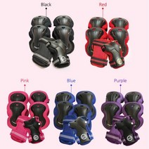 유아 킥보드 보호대 세트 S M L 손목 손바닥 무릎 팔꿈치 아동 어린이 롱보드 인라인 보호 장비, 레드