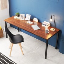 퍼기 1800 책상 철제 일자 원목테이블 회의실 사무실 학생 노트북 컴퓨터, 01. 블랙월넛