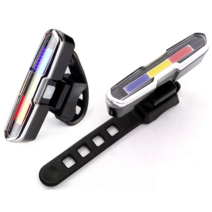 자전거 후미등 서치 라이트 충전식 3색 COB칩 안전등 LED(풀세트), 선택1) 후미등 단품