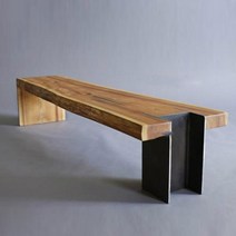 유니크 원목 벤치 식탁 의자 레트로 디자인, 120X35X45cm