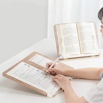 거치대 책 필기가능 1단 우드 북스탠드 회전북클립 독서대 각도조절 태블릿 독서 와이드 노트북 받침대
