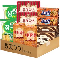 국민과자 D세트 5종10개입 (참쌀선과115g*2+쿠크다스128g*2+쵸코하임142g*2+버터와플135g*2+초코칩쿠키104*2), 1세트