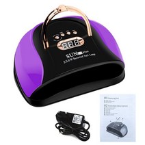 57LED 강력한 UV LED 네일 건조기 모든 매니큐어 건조 빠른 회복 젤 폴리쉬 타이, 01 C4 114W Purple