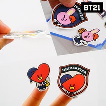 bt21 폭신 입체 스티커 다이어리 꾸미기 방탄팬 선물, 쿠키