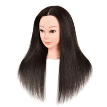 16인치 인모 100% 헤어 국가고시 연습용 통가발 자연 흑발 (민두홀더 증정), 상세페이지 참조, 상세페이지 참조