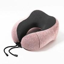 웨이브베개 휴대용 u 자형 자기 머리 받침 30x28cm 목 메모리 폼 여행 사무실 자동차 포용 자궁 경부 여행 액세서리 5, 핑크 28x25cm, 1-옵션 보기